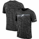 Philadelphia Eagles Nike Sideline Velocity Performance T-Shirt Heathered Black